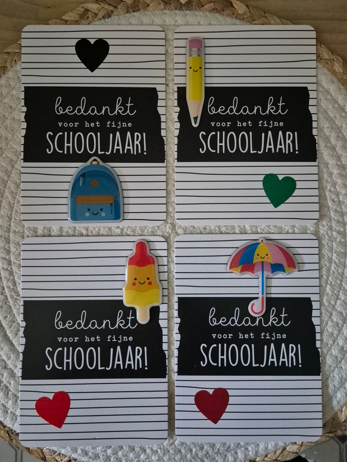 Meester of juffen  cadeau-bedankt voor het leuke schooljaar