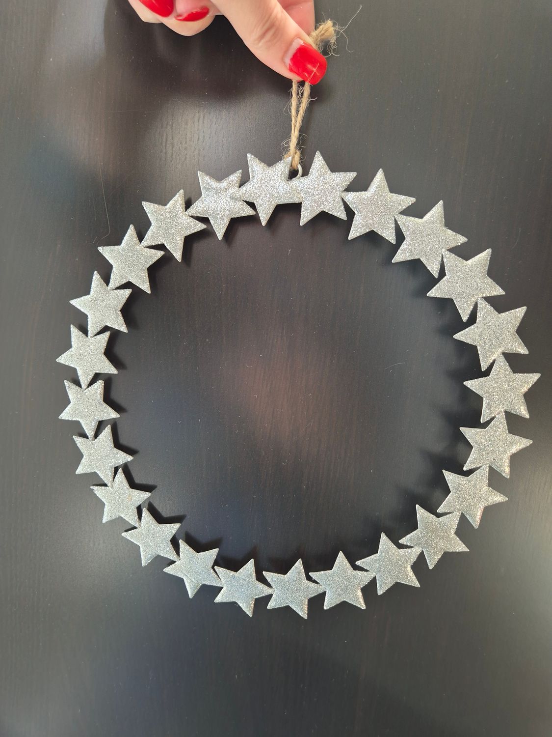 sterrenkrans met zilveren sterren