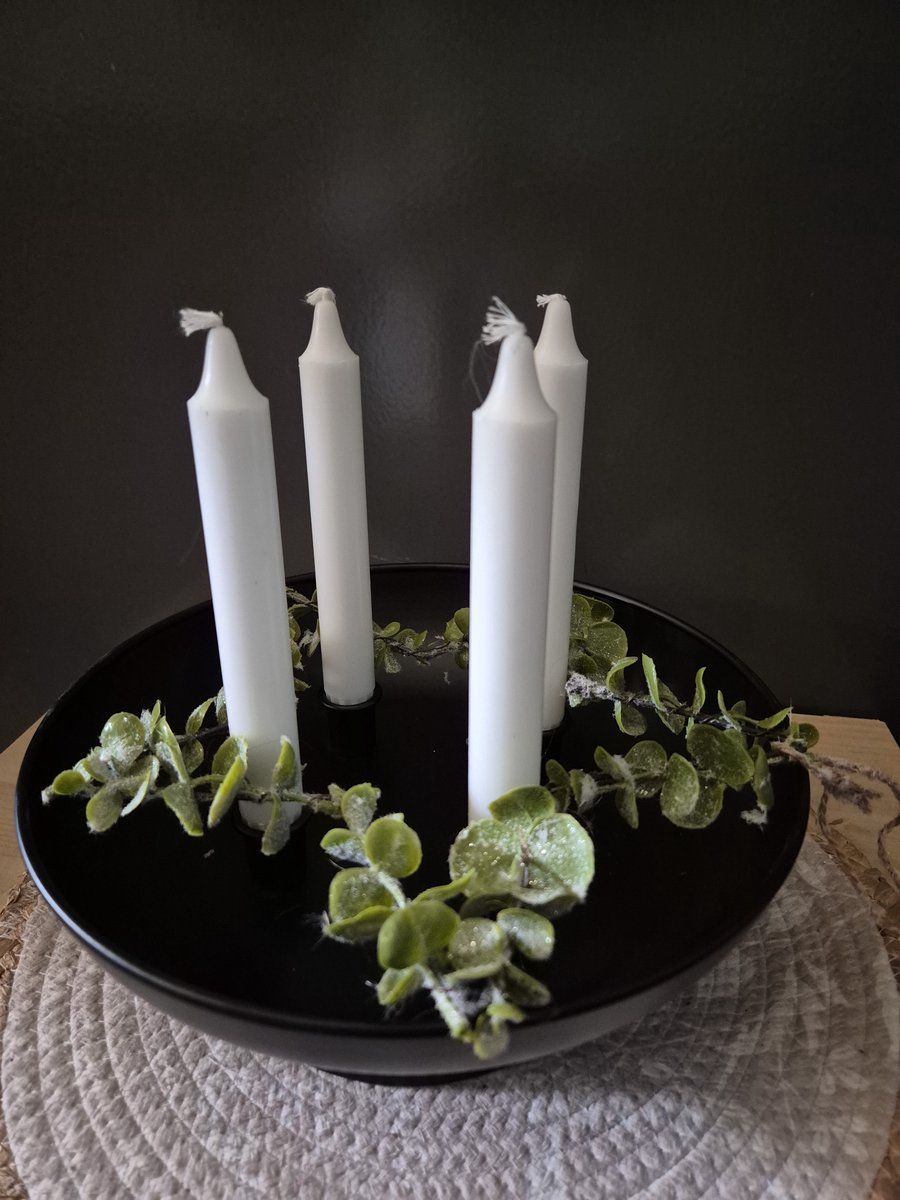 Kandelaar-zwart-4 kaarsen-modern-advent-