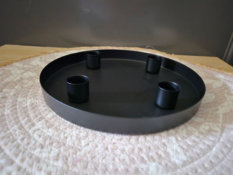 Kandelaar-zwart-4 kaarsen-modern-advent-