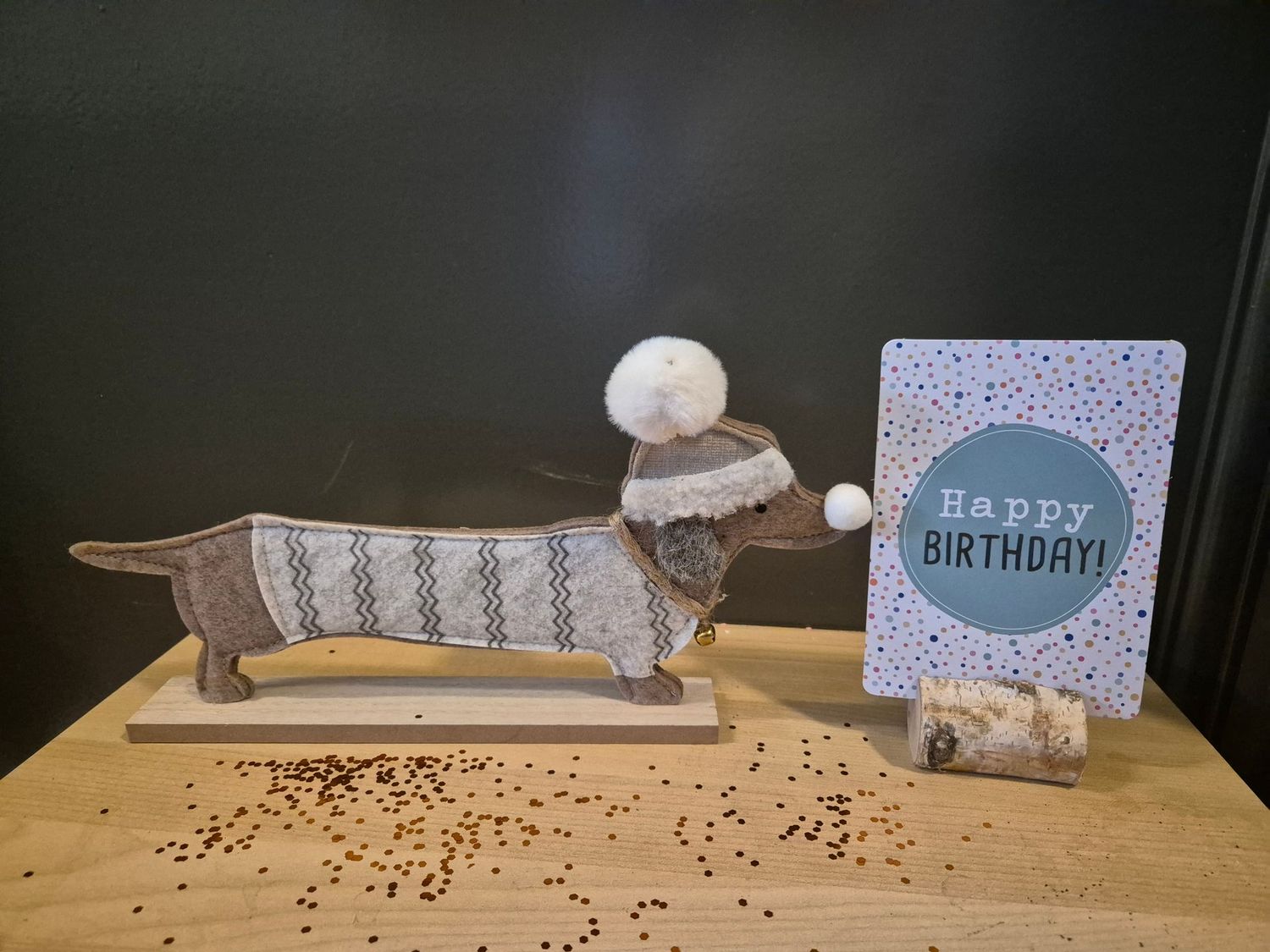 Onze favoriete teckel nu met een mooi kaartje Onze favoriete teckel nu met een mooi kaartje