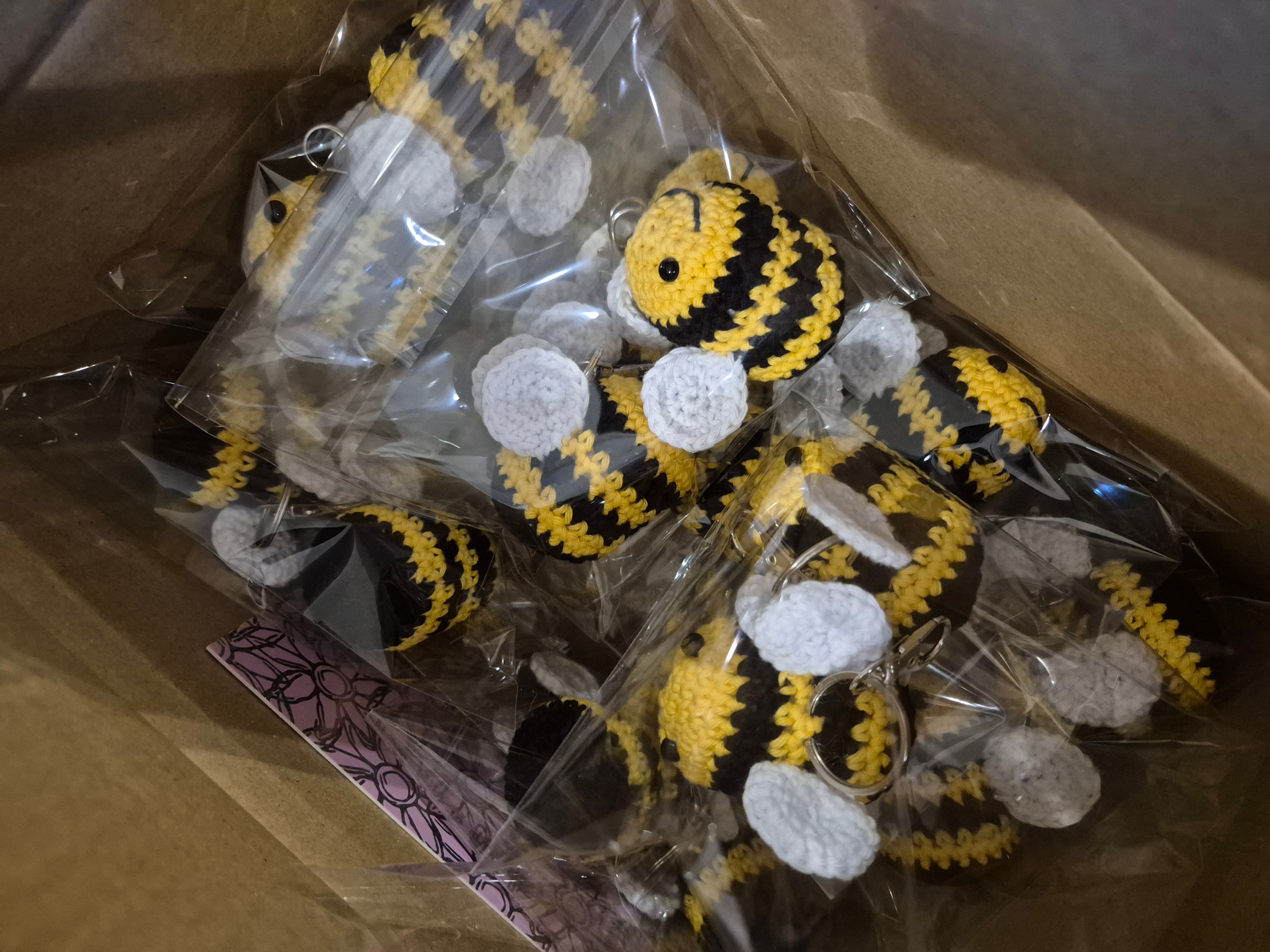 bij sleutelhanger handgemaakt