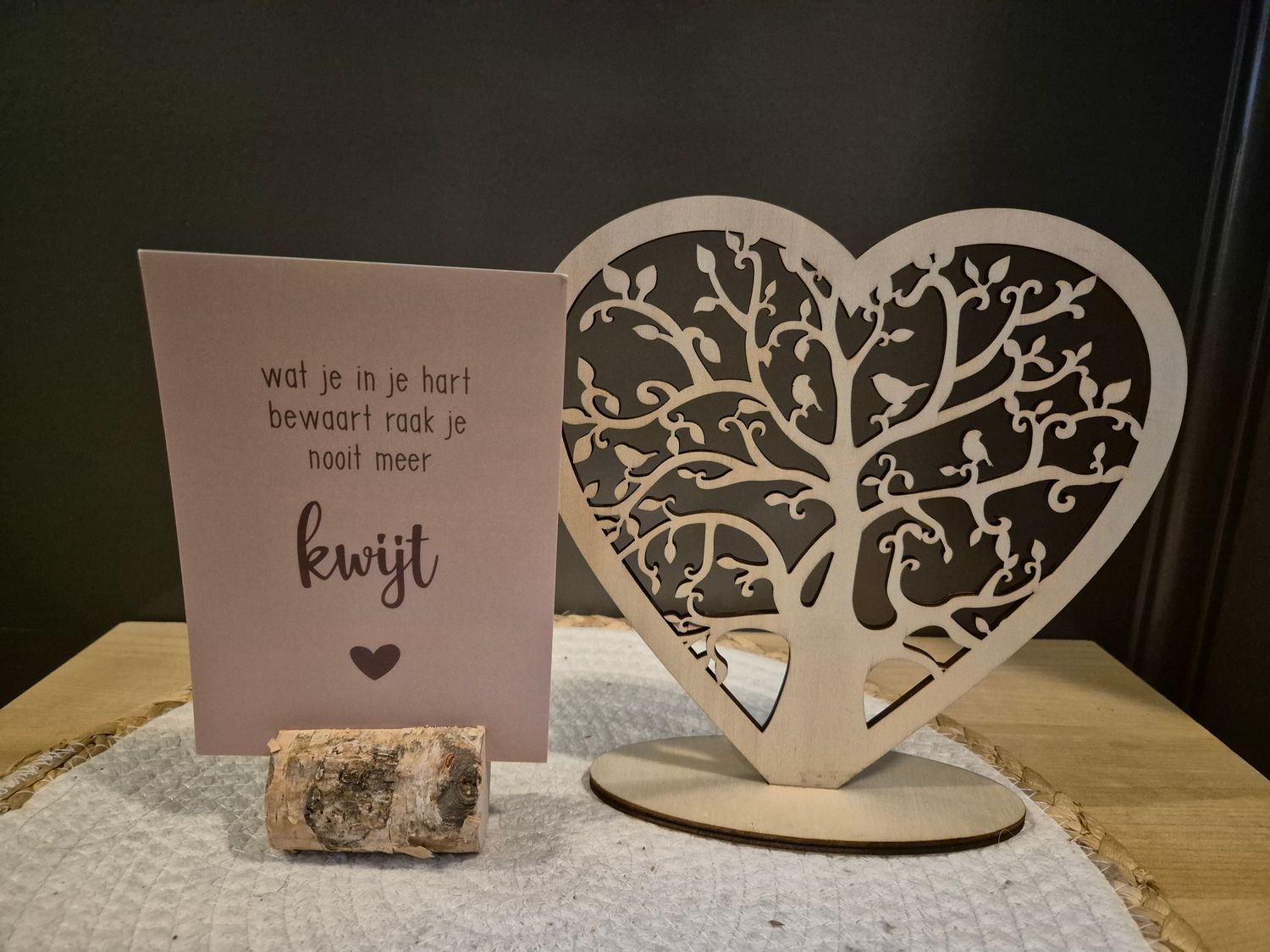 Levensboom met kaartje