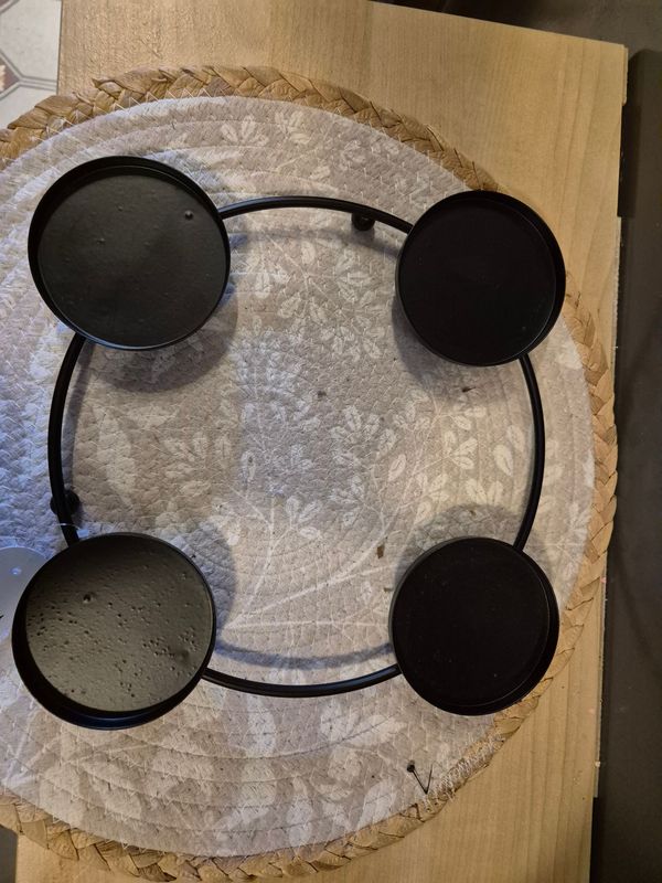 adventkandelaar/kerst/zwart/kaarsen/decoratie