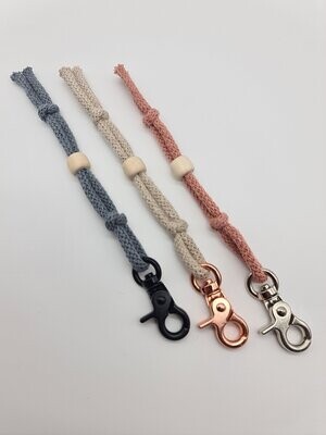 Kotbeutelhalter Baumwollgarn Bobbiny Buchenholzperle