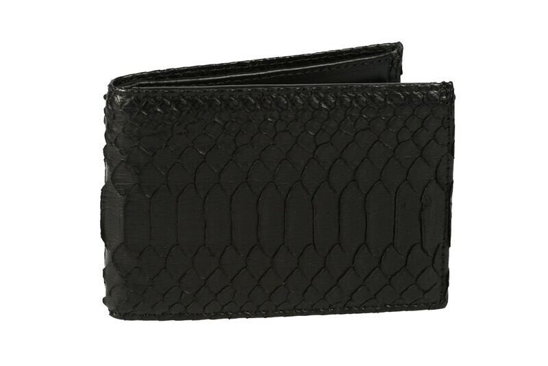 Portafoglio uomo in pelle di pitone bk nero