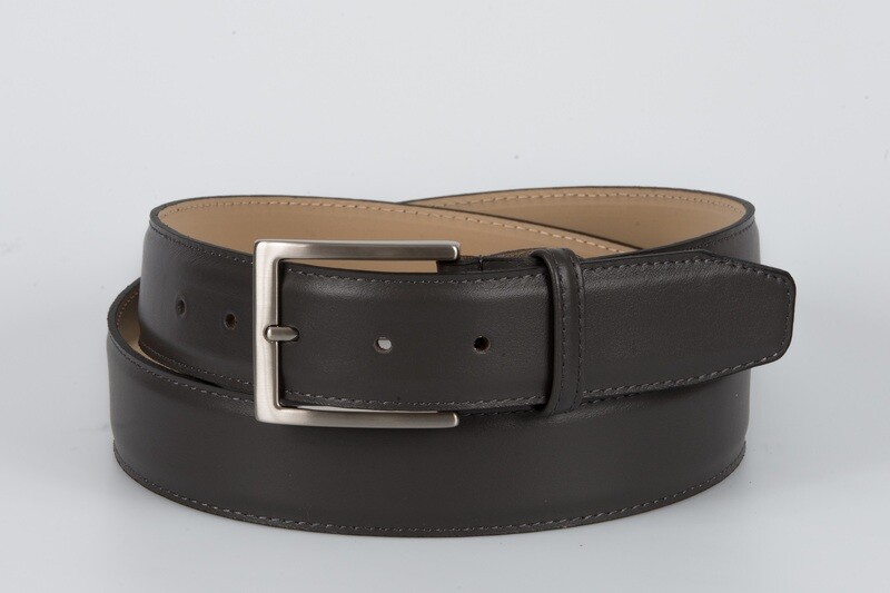 cintura vitello liscio grigio 4 cm