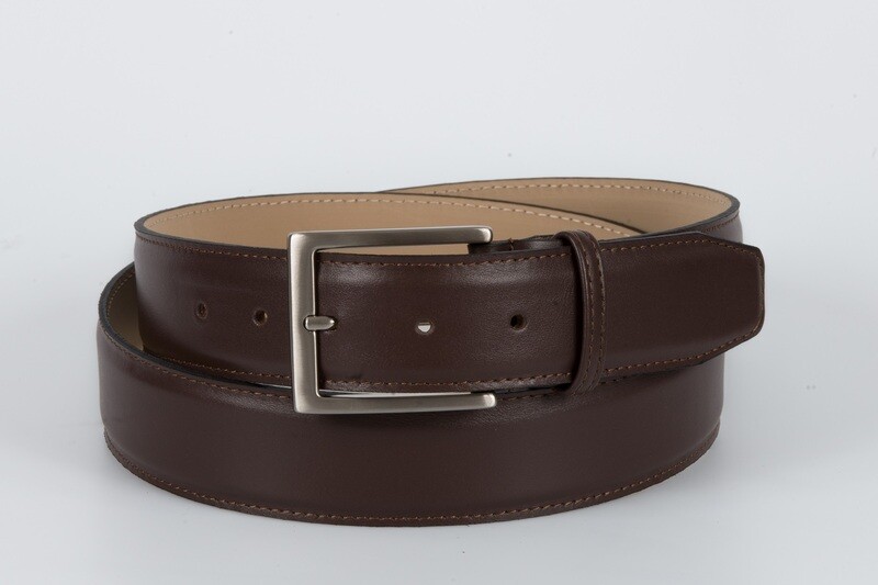 cintura vitello liscio testa di moro 4 cm