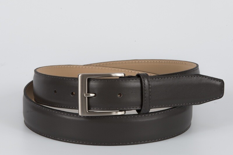 cintura vitello liscio grigio 3,5 cm