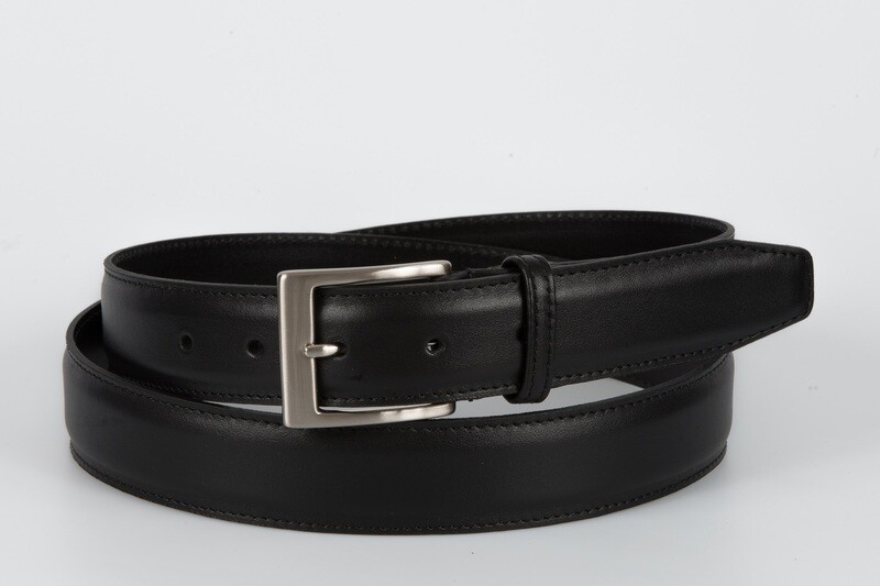 cintura vitello liscio  nero 3,5 cm