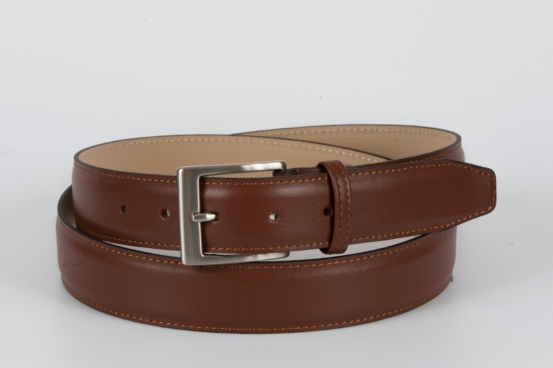 cintura vitello liscio  cuoio 3,5 cm