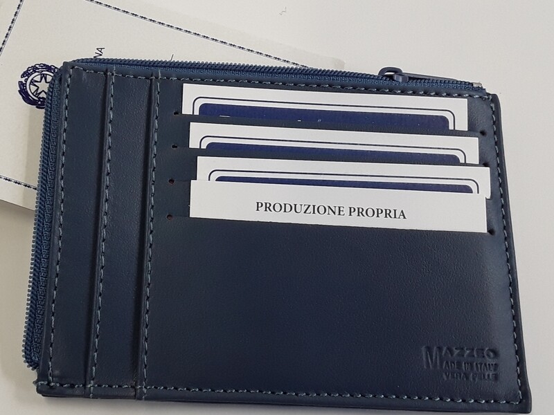 portacarte di credito uomo donna con zip