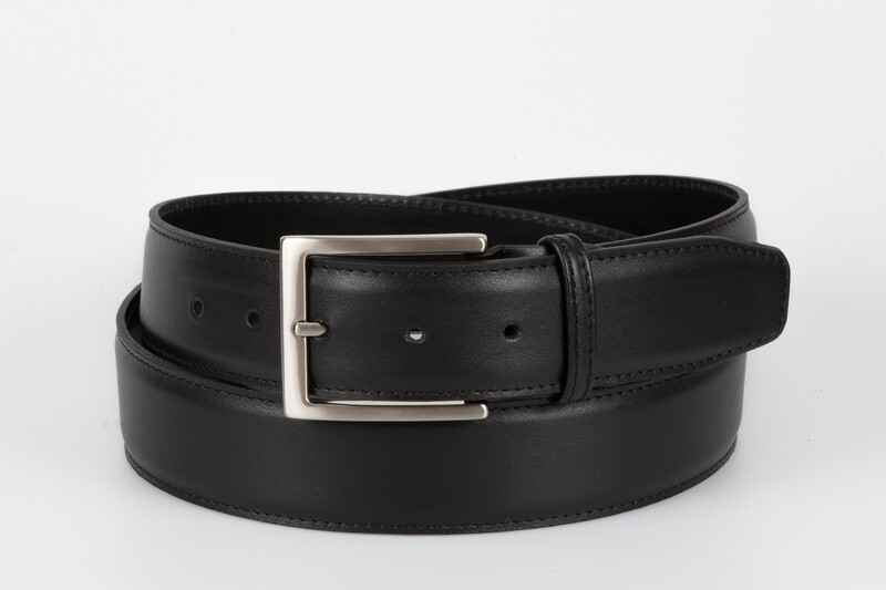 cintura vitello liscio nero 4 cm