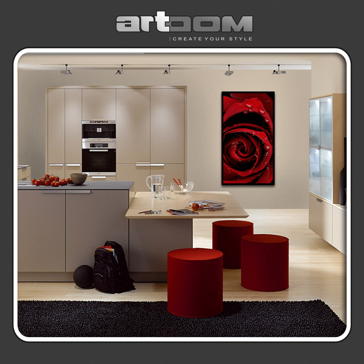 Червена роза - Картина