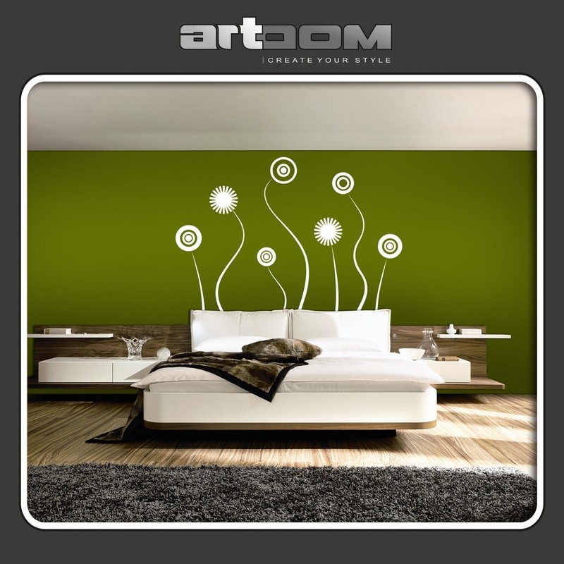 Абстрактни цветя - Стикер