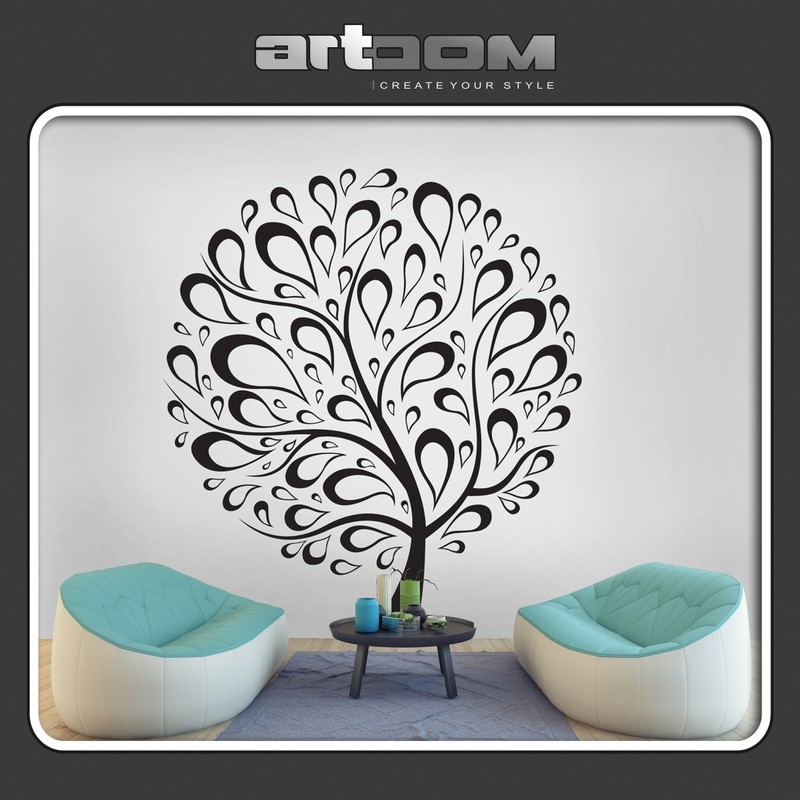 Абстрактно дръвче - Стикер