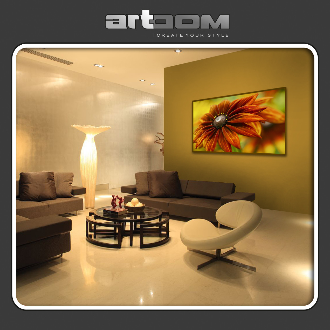 Кафяво цвете - Картина