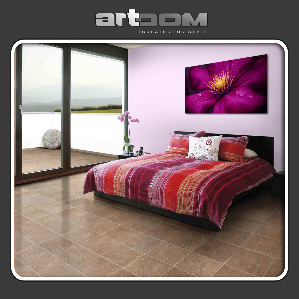 Пурпурно цвете - Картина