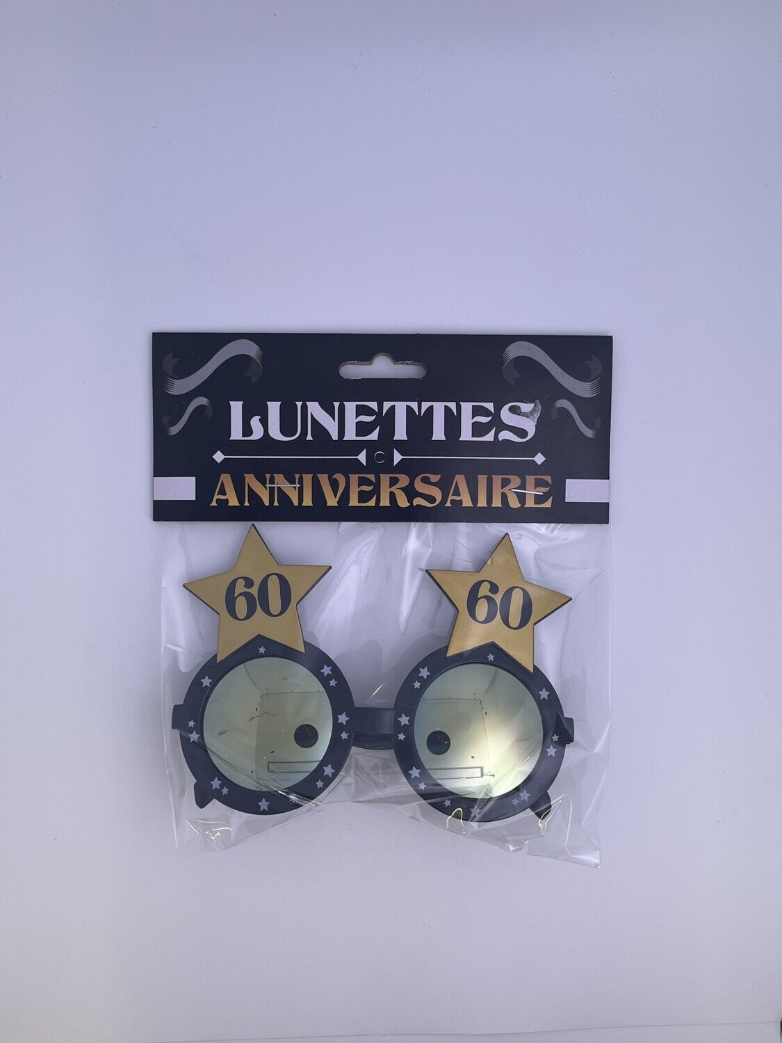 lunettes 60 ans noir et or