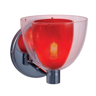 1-Light Wall Sconce LINA - Series 215 - Red & Chrome
