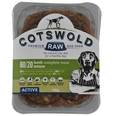 Cotswold Raw Lamb Mince (80/20 Active - 500g)
