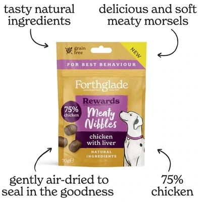 Forthglade Meaty Nibbles - Chicken with Liver (70g)