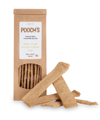 Pooch&#39;s Apple, Ginger and Yoghurt snaps (180g)