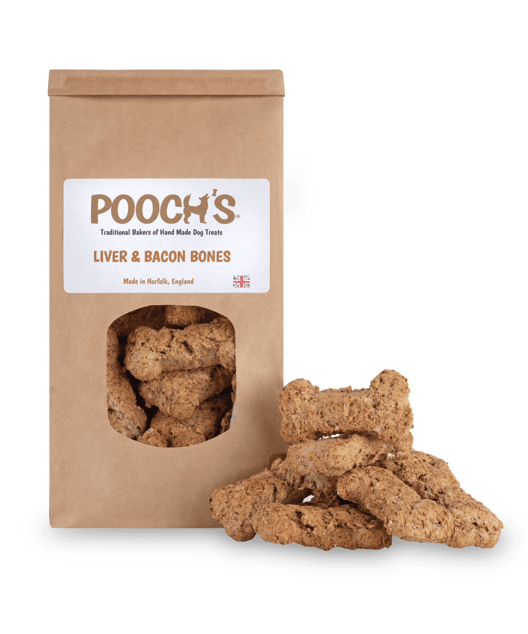 Pooch's Liver and Bacon Bones (250g)