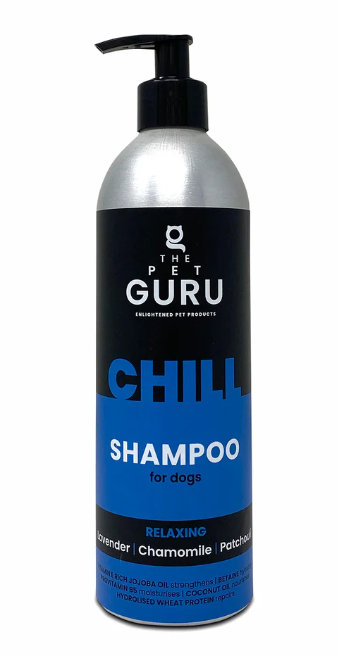 The Pet Guru CHILL - lavender chamomile patchouli - relaxing shampoo DAMAGED BOTTLE AND LID MISSING (500ml)
