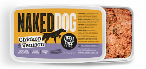 Naked Dog Original Offal Free Chicken &amp; Venison (2 x 500g)