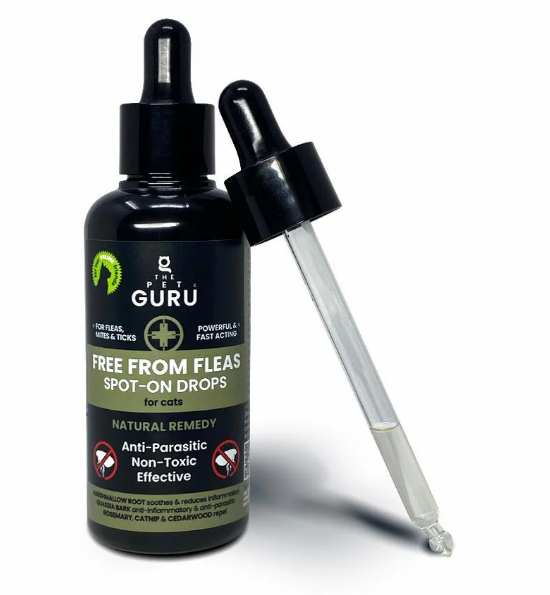 The Pet Guru HEALTH - Free From Fleas spot-on drops for Cats (100ml)