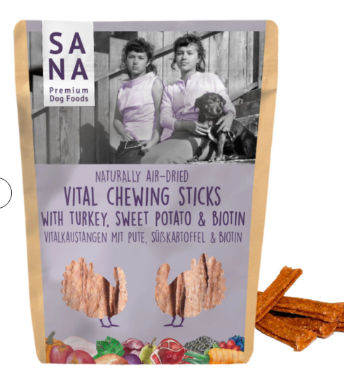 SANA turkey vital chewing stick with biotin and linseed oil (150g)