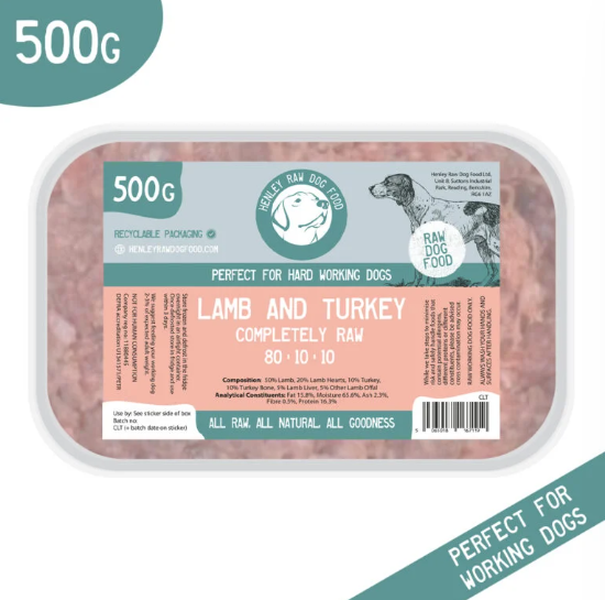 Henley Raw Lamb &amp; Turkey Complete 80/10/10 (500g)