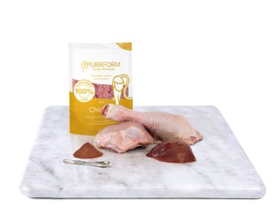 Purrform Chicken &amp; Ground Bone with Liver (6x70g)