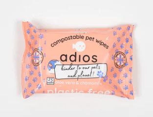Adios Compostable Pet Wipes - 25pk
