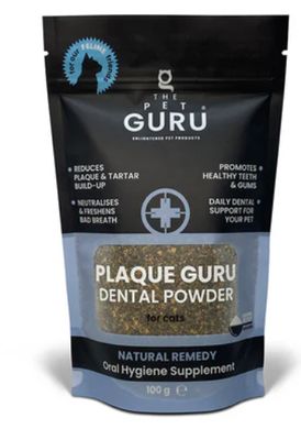 The Pet Guru Plaque Guru Oral Hygiene Supplement for Cats (100g)