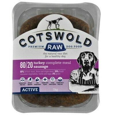 Cotswold Raw Turkey Mince Active-80/20 (1Kg)