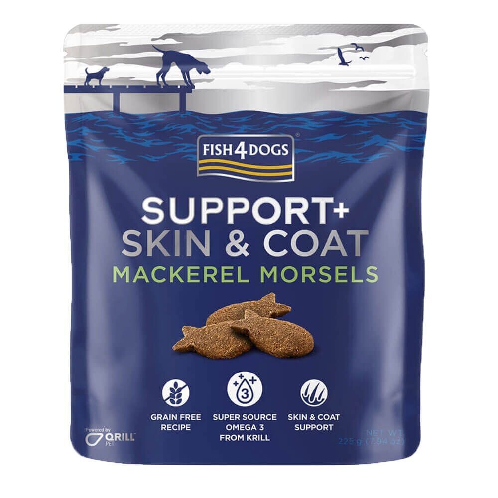 Fish4Dogs Support + Skin &amp; Coat Mackerel Morsels (225g)