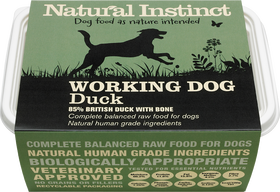 Natural Instinct Working Dog Duck SMASHED TUB (1kg)