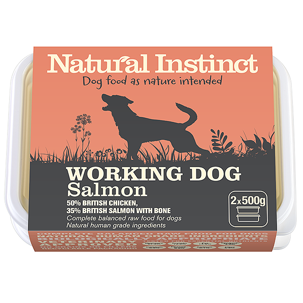 Natural Instinct Working Dog Salmon &amp; Chicken SMASHED TUB (1kg)