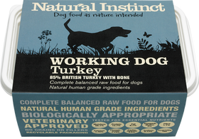 Natural Instinct Working Dog Turkey (1kg - SMASHED TUB)