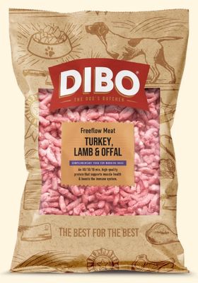 Dibo Free Flow Turkey, Lamb and Offal 80/10/10 (1kg)