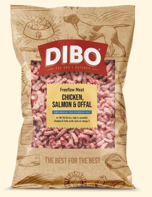 Dibo Free Flow Chicken, Salmon and Offal 80/10/10 (1kg)