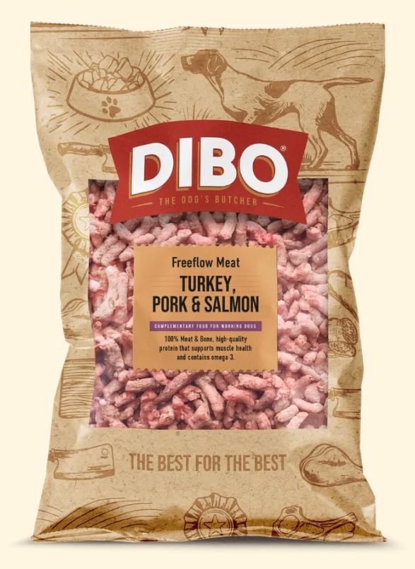 Dibo Free Flow Turkey, Pork and Salmon (1kg)