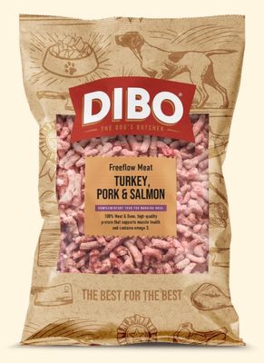 Dibo Free Flow Turkey, Pork and Salmon (1kg)
