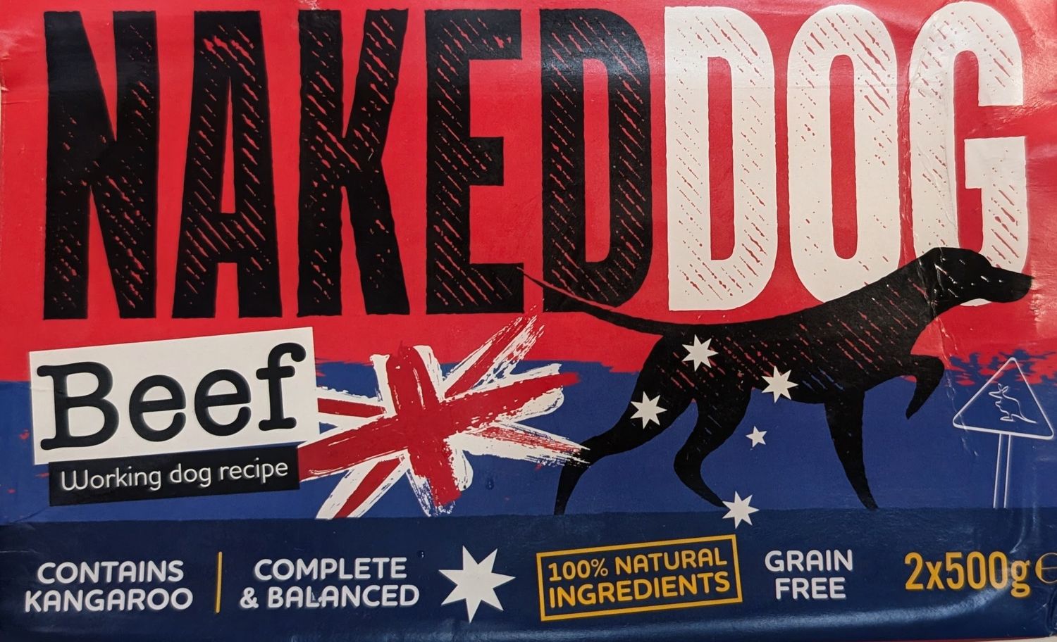 Naked Dog Beef &amp; Kangaroo (2 x 500g)