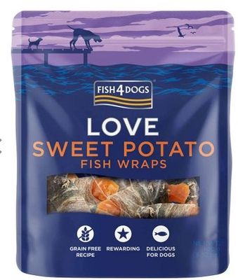 Fish4Dogs Sweet Potato Fish Wraps (90g)