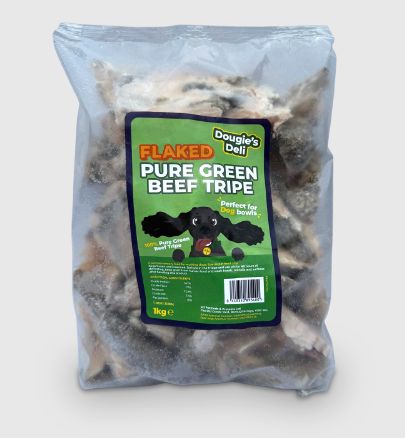 Dougie's Flaked Pure Green Beef Tripe (1kg)