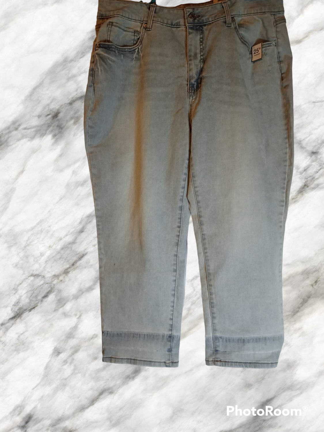 Straight LT wash crop pants