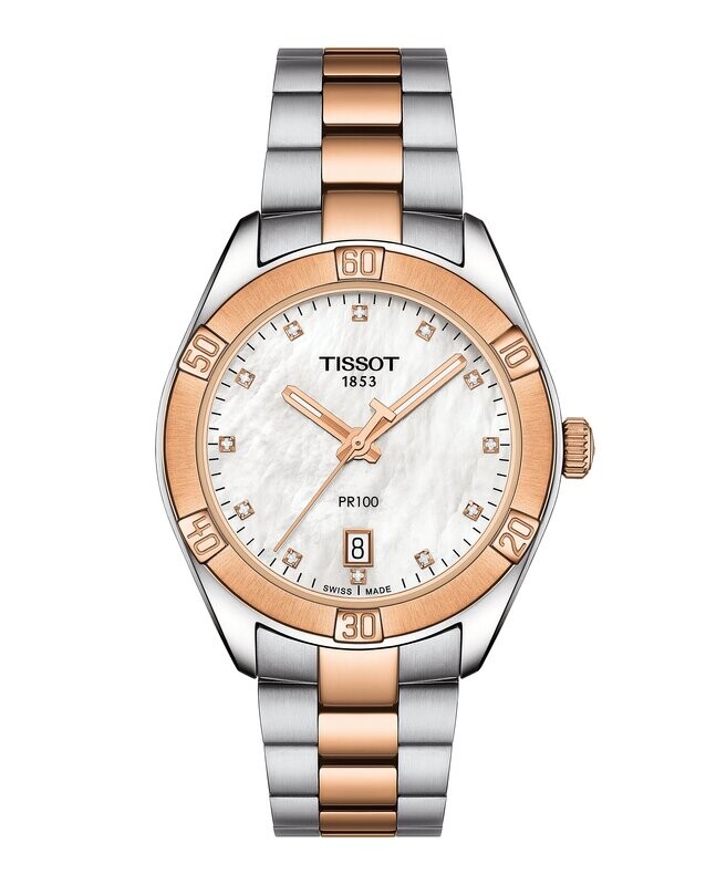 OROLOGIO TISSOT PR100 SPORT CHIC DIAMONDS T1019102211600